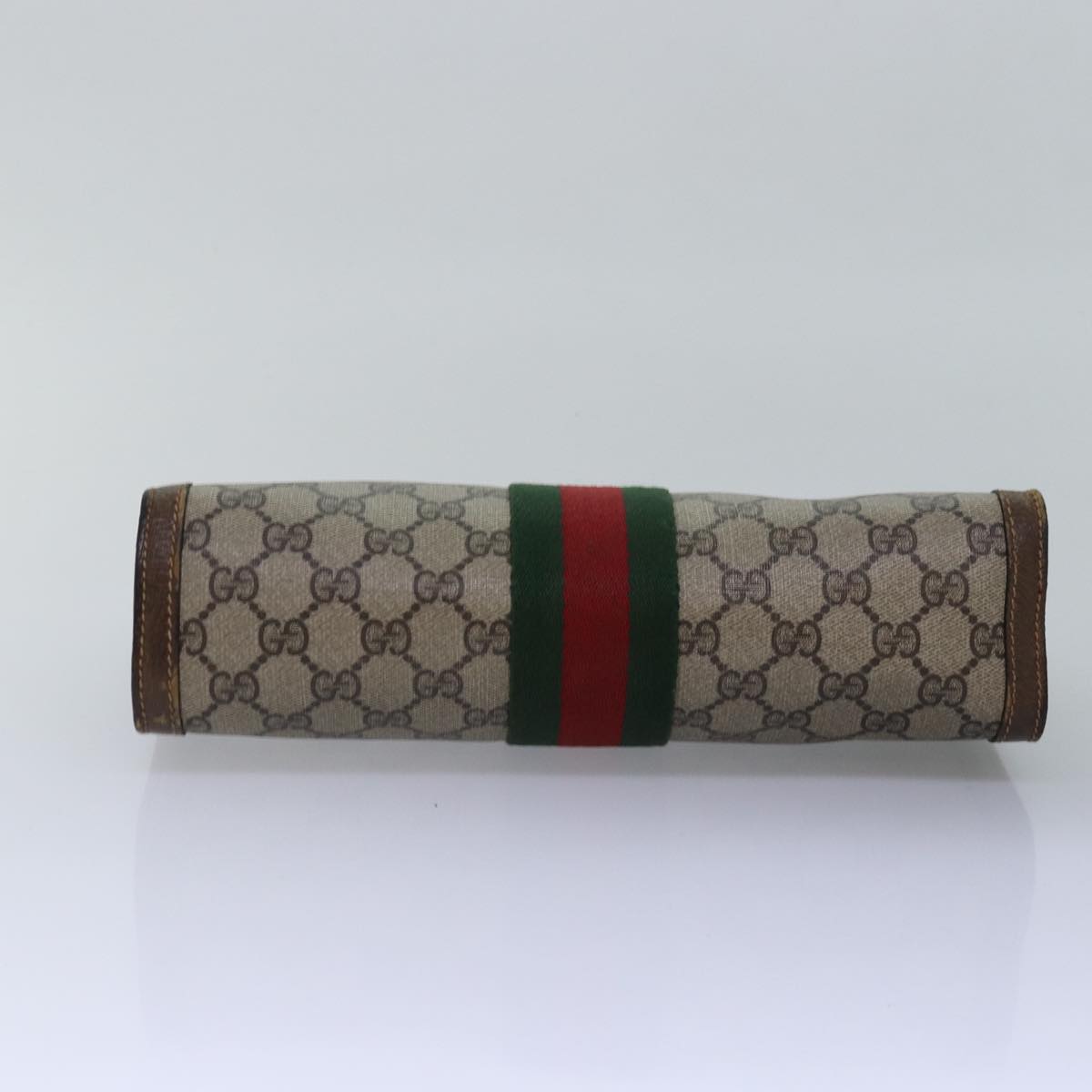 GUCCI GG Supreme Web Sherry Line Clutch Bag Beige 64 014 2125 28 bs15156