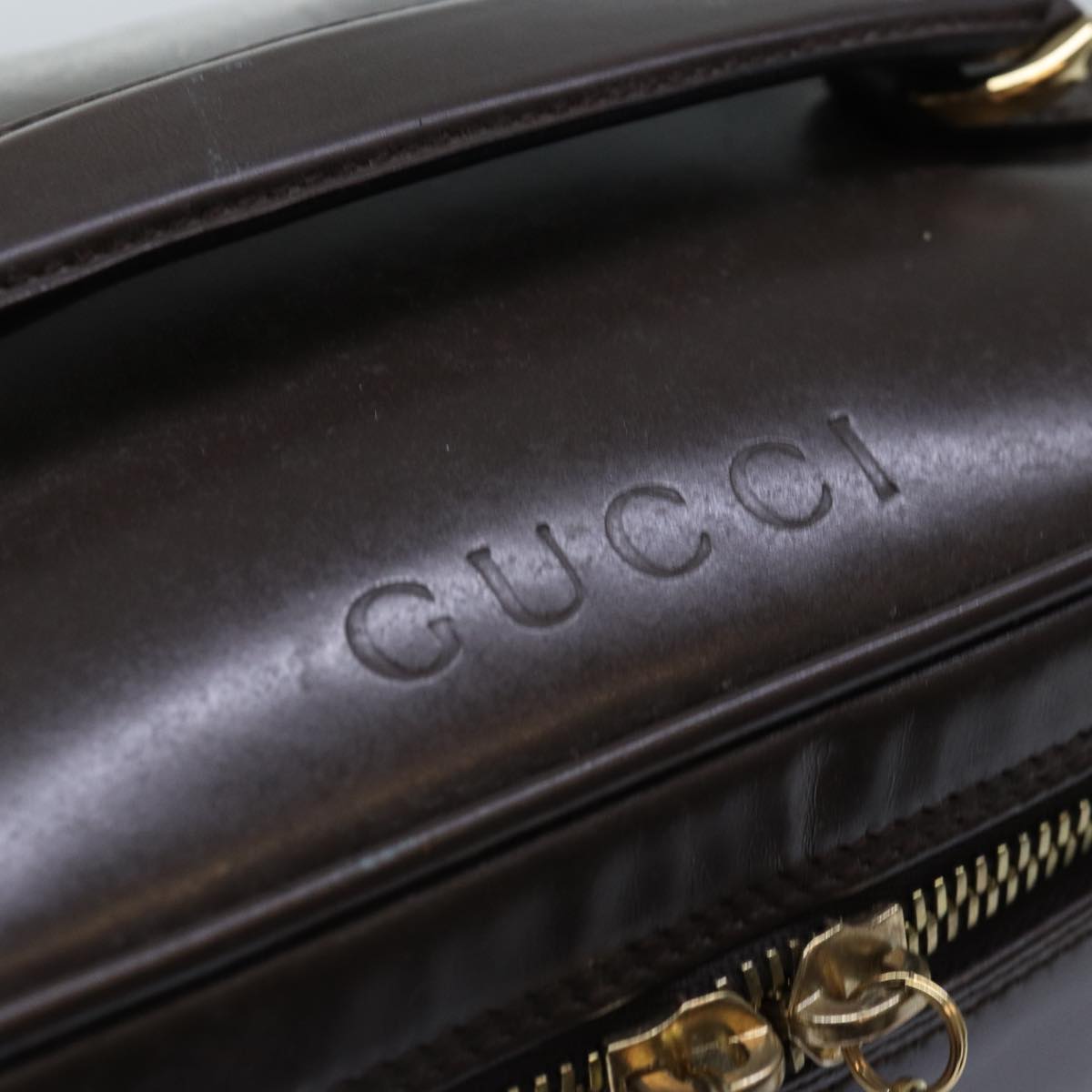 GUCCI Bamboo Pouch Leather Brown 032 1705 0151 bs15219