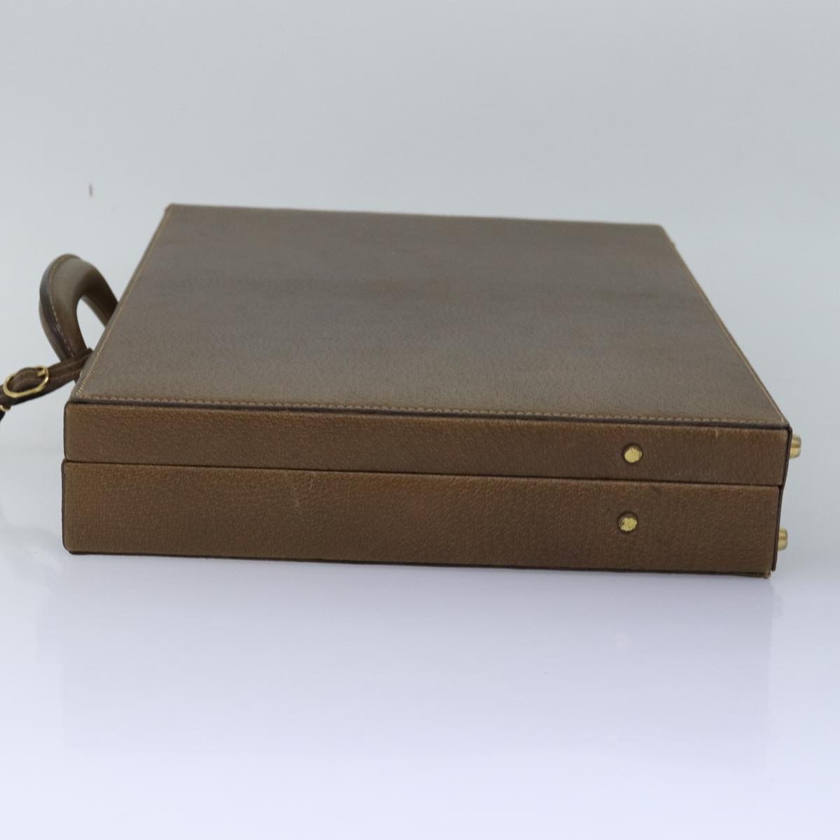 GUCCI Attache Case Hand Bag Leather Brown bs15226