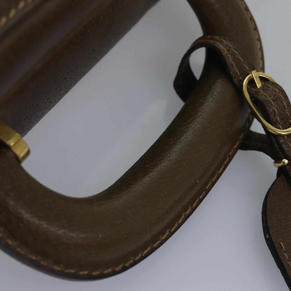 GUCCI Attache Case Hand Bag Leather Brown bs15226