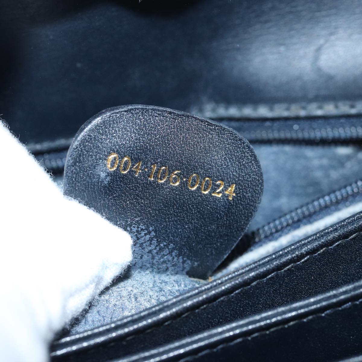 GUCCI GG Supreme Shoulder Bag PVC Leather Navy 004 106 0024 bs15229