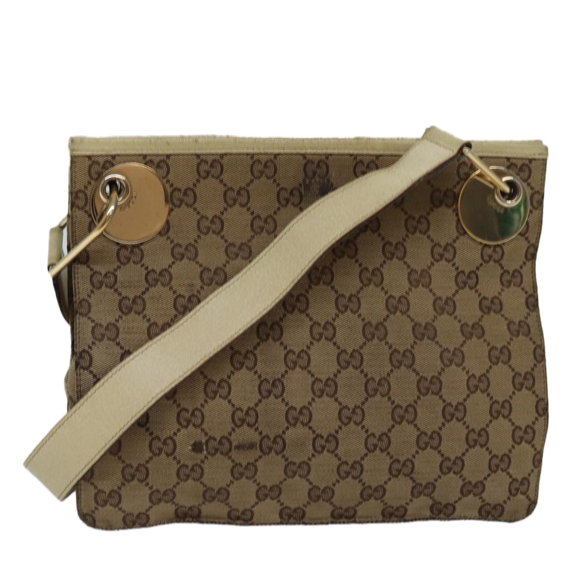 GUCCI GG Canvas Shoulder Bag Beige 120841 bs15248