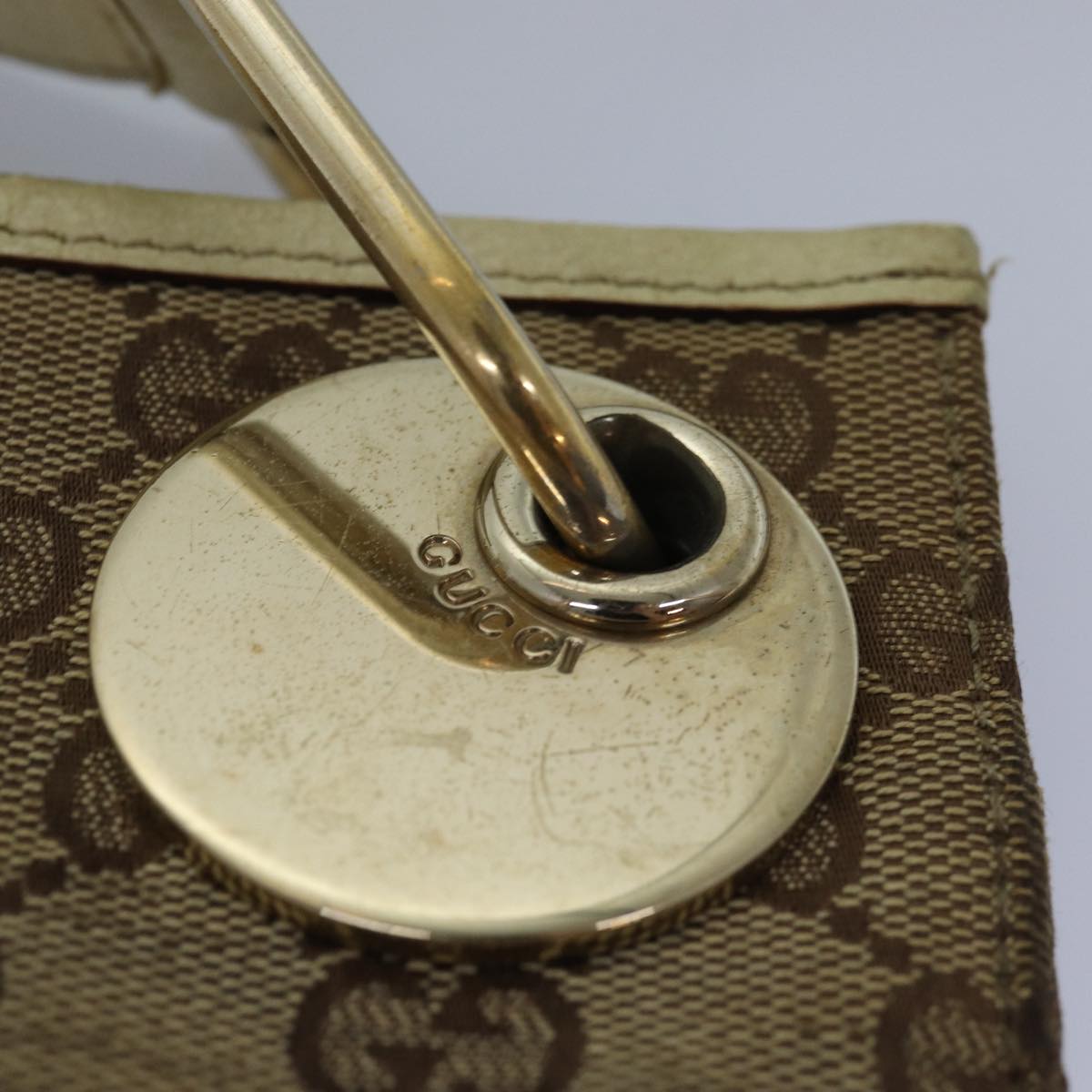 GUCCI GG Canvas Shoulder Bag Beige 120841 bs15248