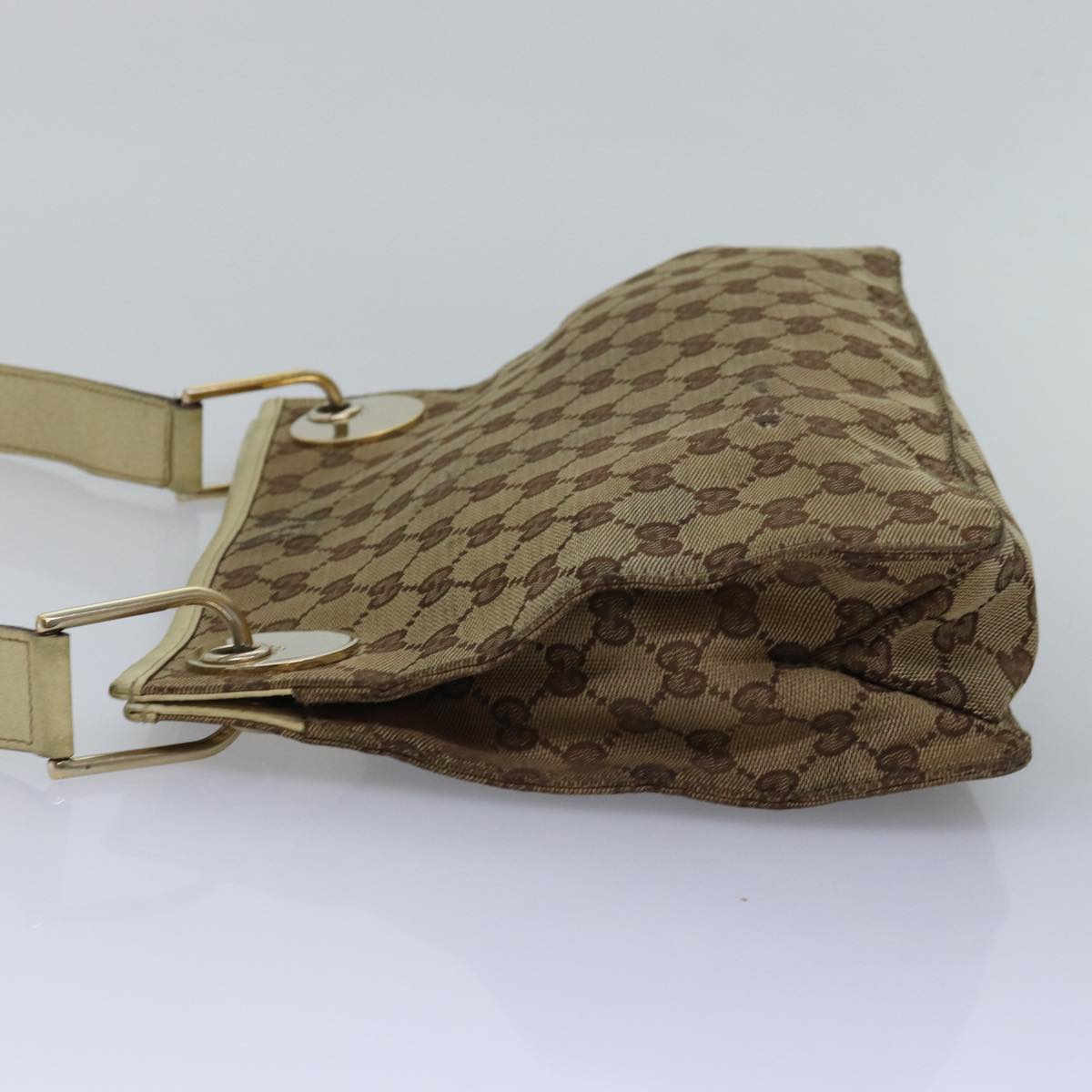 GUCCI GG Canvas Shoulder Bag Beige 120841 bs15248