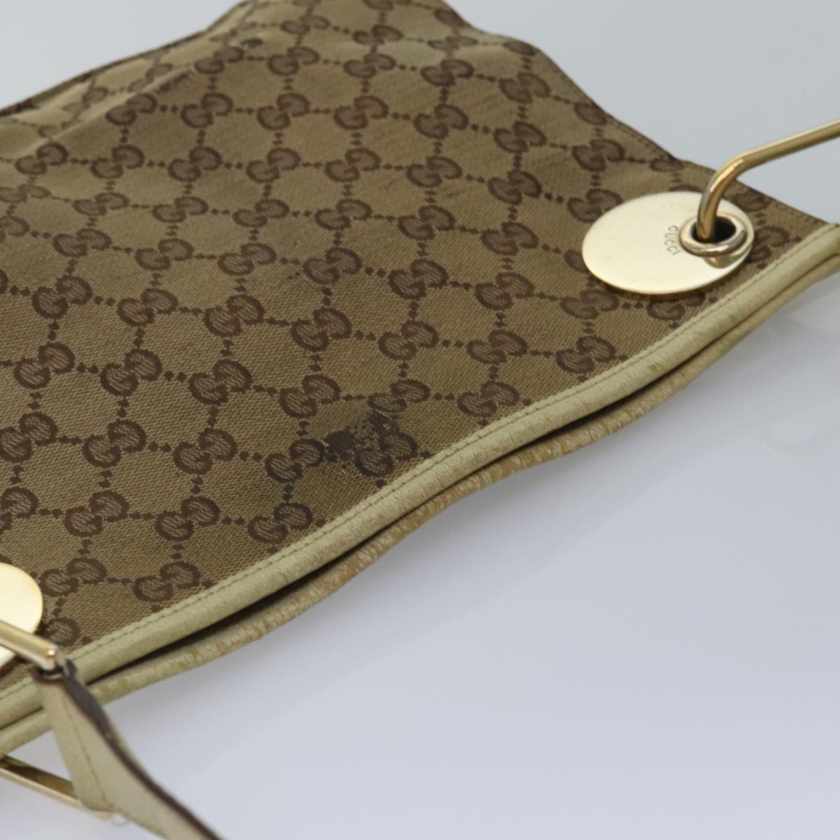 GUCCI GG Canvas Shoulder Bag Beige 120841 bs15248