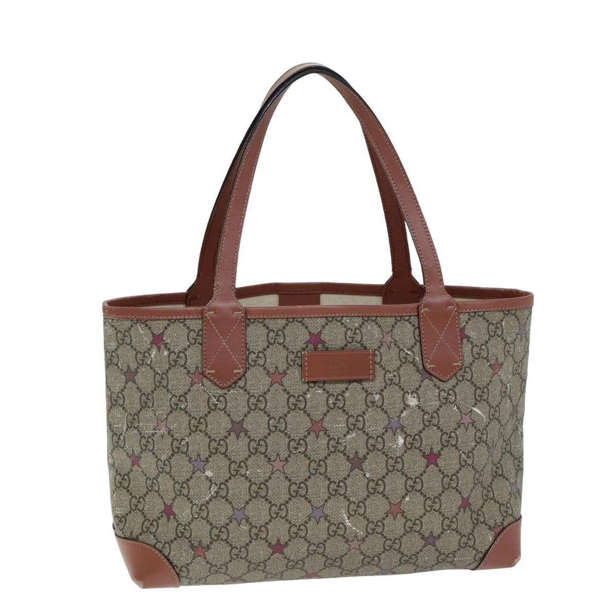 GUCCI GG Supreme Tote Bag PVC Leather Beige 309499 bs15250