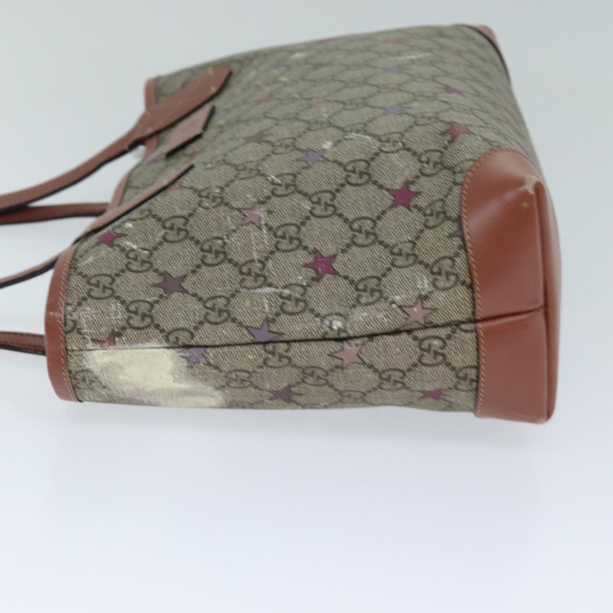 GUCCI GG Supreme Tote Bag PVC Leather Beige 309499 bs15250