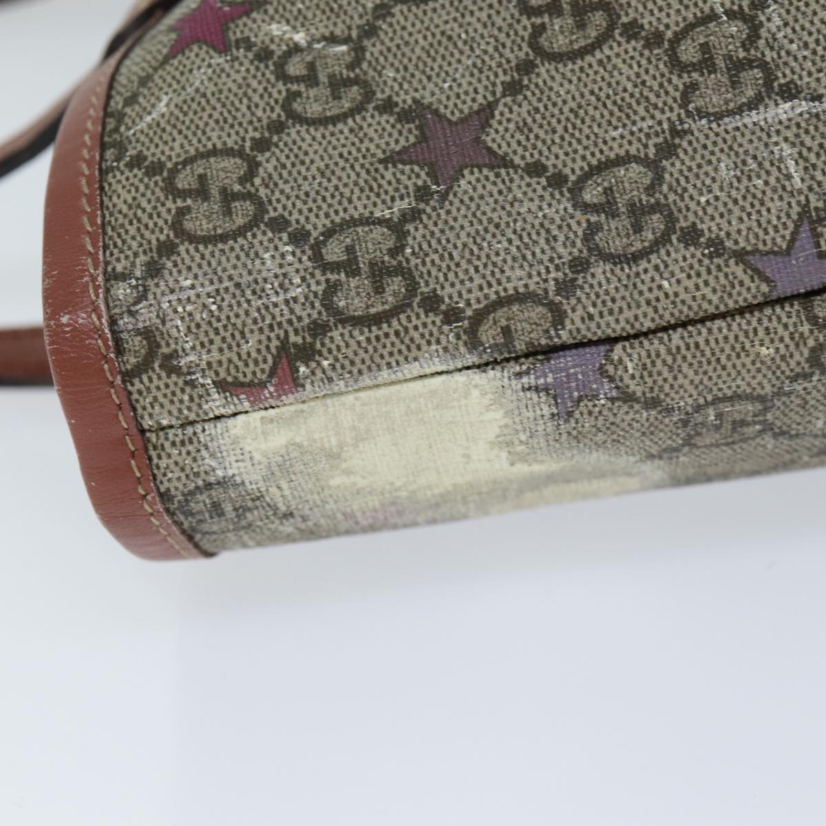 GUCCI GG Supreme Tote Bag PVC Leather Beige 309499 bs15250
