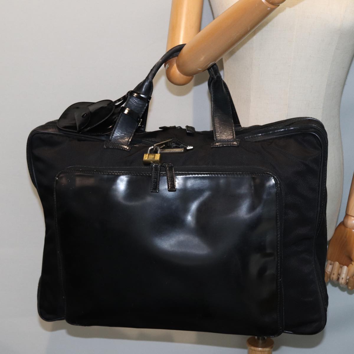 GUCCI Business Bag Nylon patent leather Black 010 1553 0302 10 bs15253