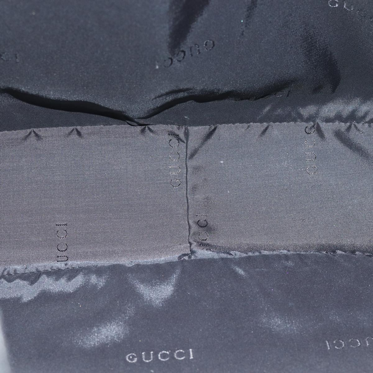 GUCCI Bamboo Hand Bag Nylon Black 001 1577 bs15256