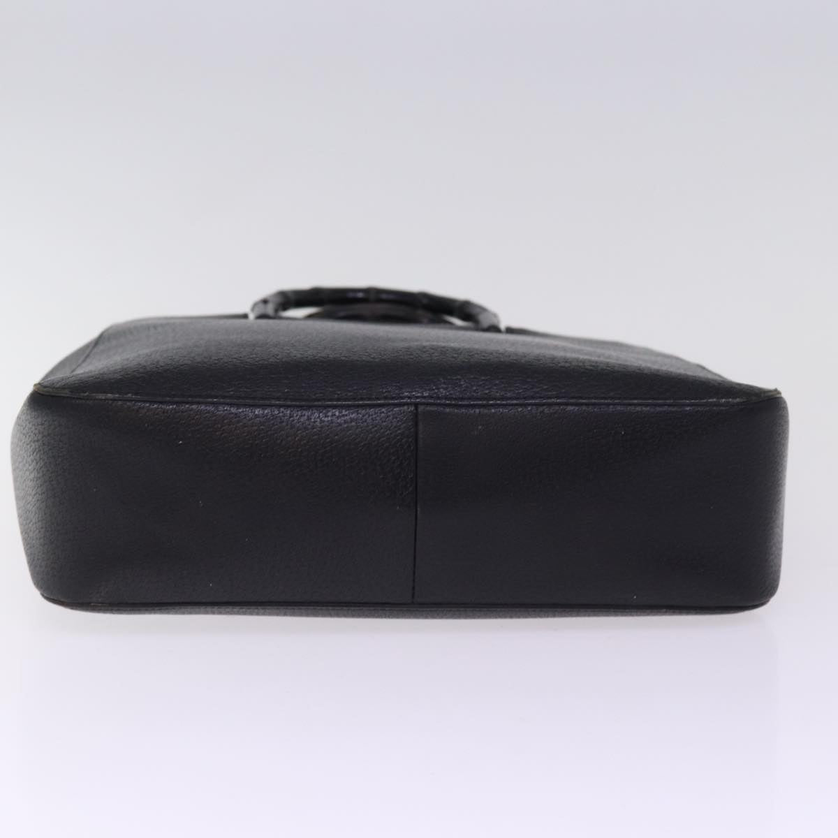 GUCCI Bamboo Hand Bag Leather Black 002 1060 bs15259