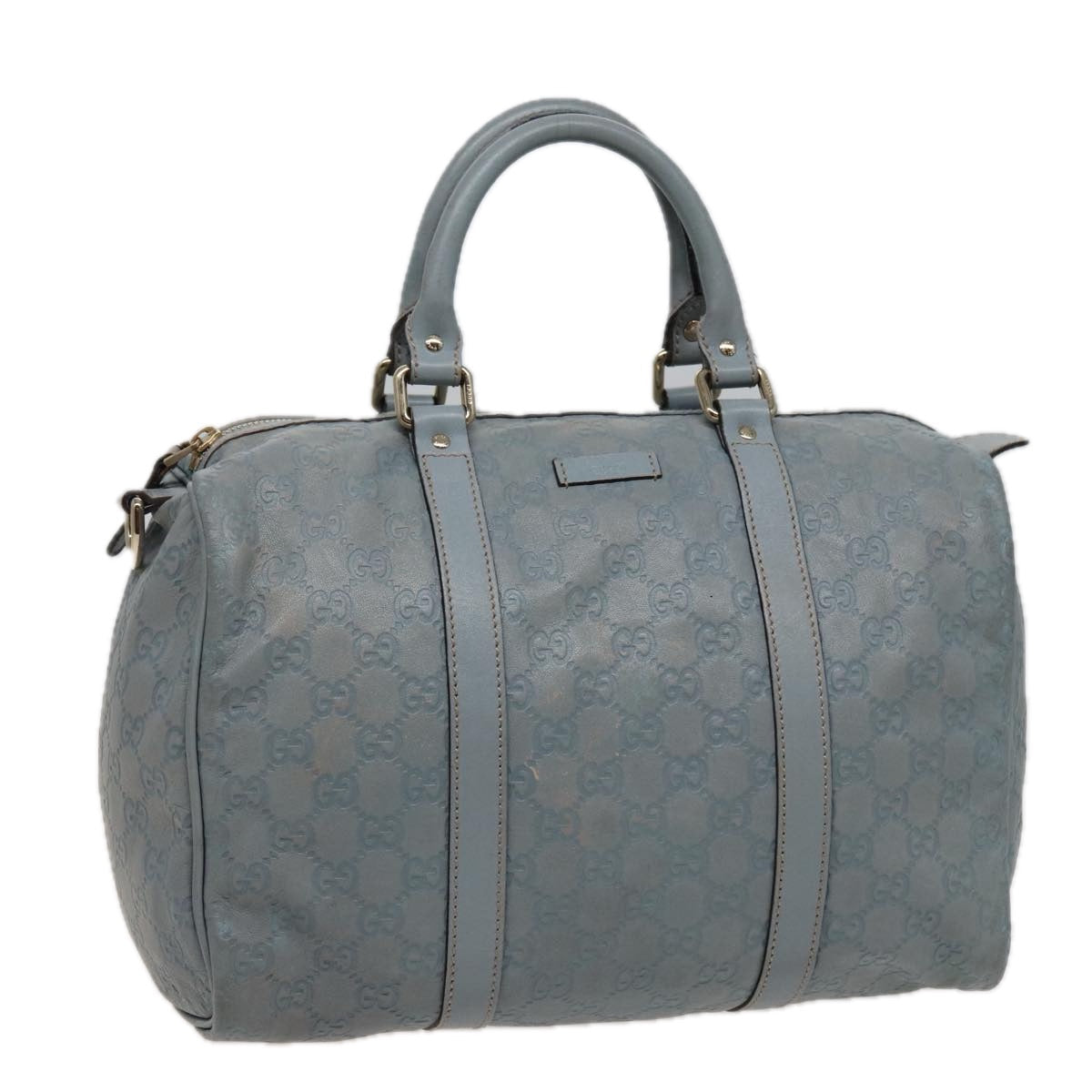 GUCCI GG Canvas Guccissima Boston Bag Blue 193603 bs15315