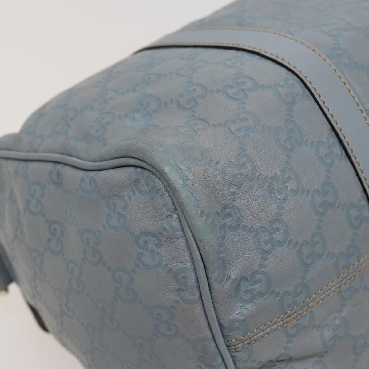 GUCCI GG Canvas Guccissima Boston Bag Blue 193603 bs15315