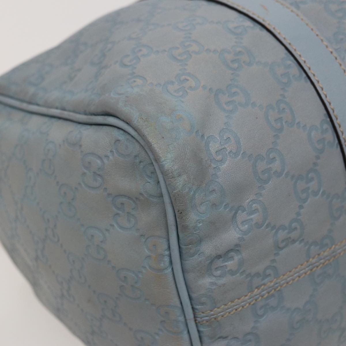 GUCCI GG Canvas Guccissima Boston Bag Blue 193603 bs15315