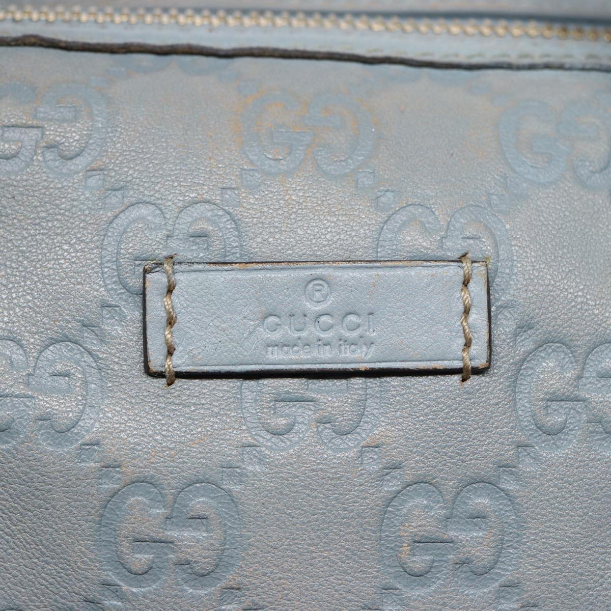 GUCCI GG Canvas Guccissima Boston Bag Blue 193603 bs15315