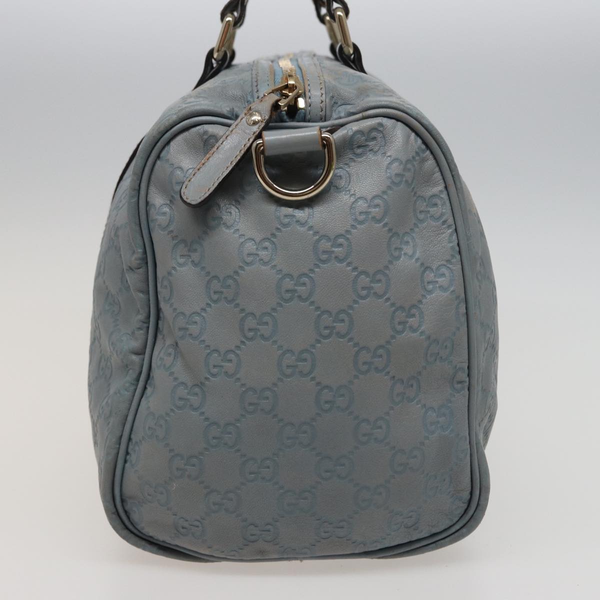 GUCCI GG Canvas Guccissima Boston Bag Blue 193603 bs15315