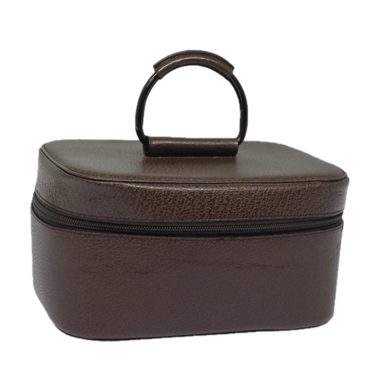 GUCCI Vanity Cosmetic Pouch Leather Brown 039 1705 0710 bs15335