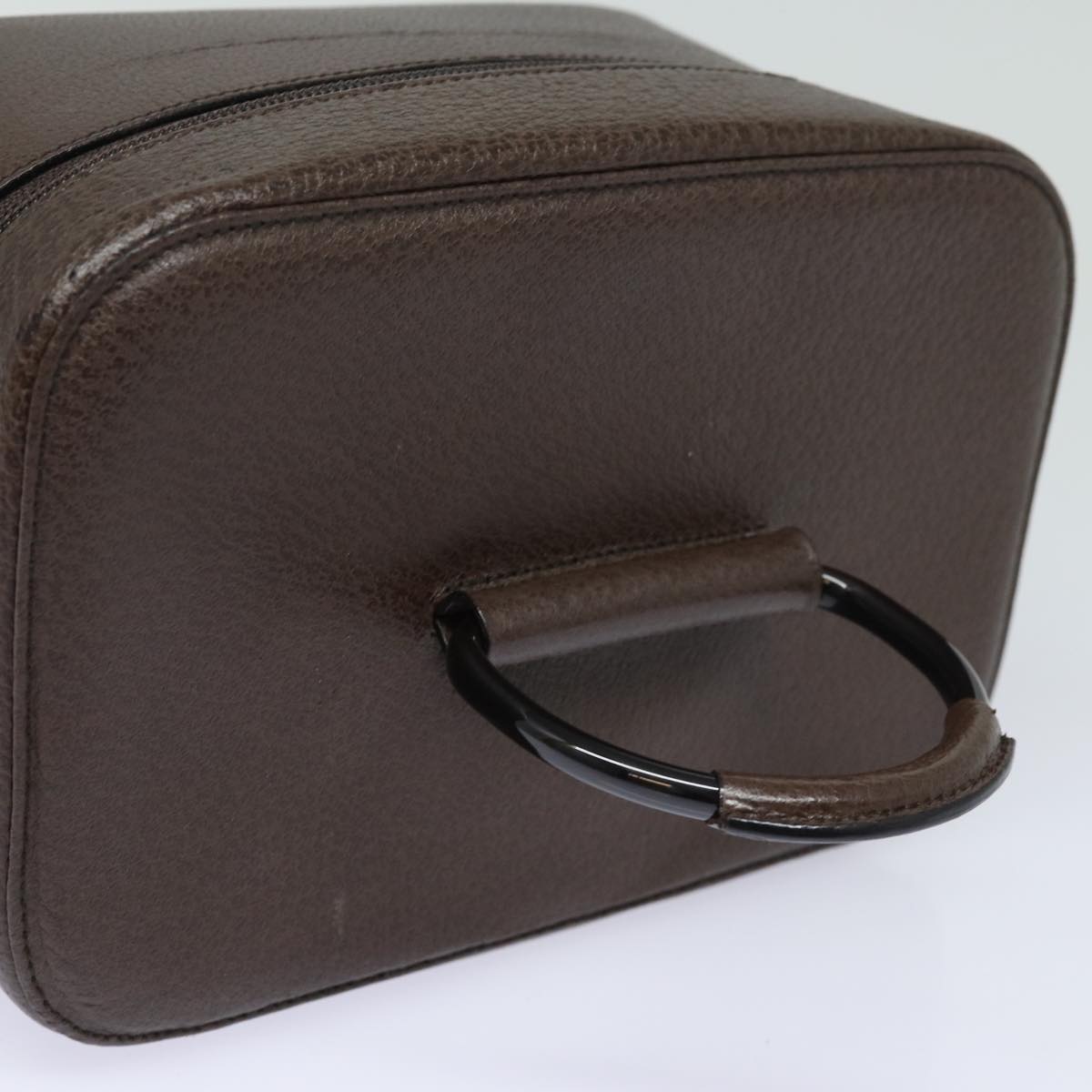 GUCCI Vanity Cosmetic Pouch Leather Brown 039 1705 0710 bs15335