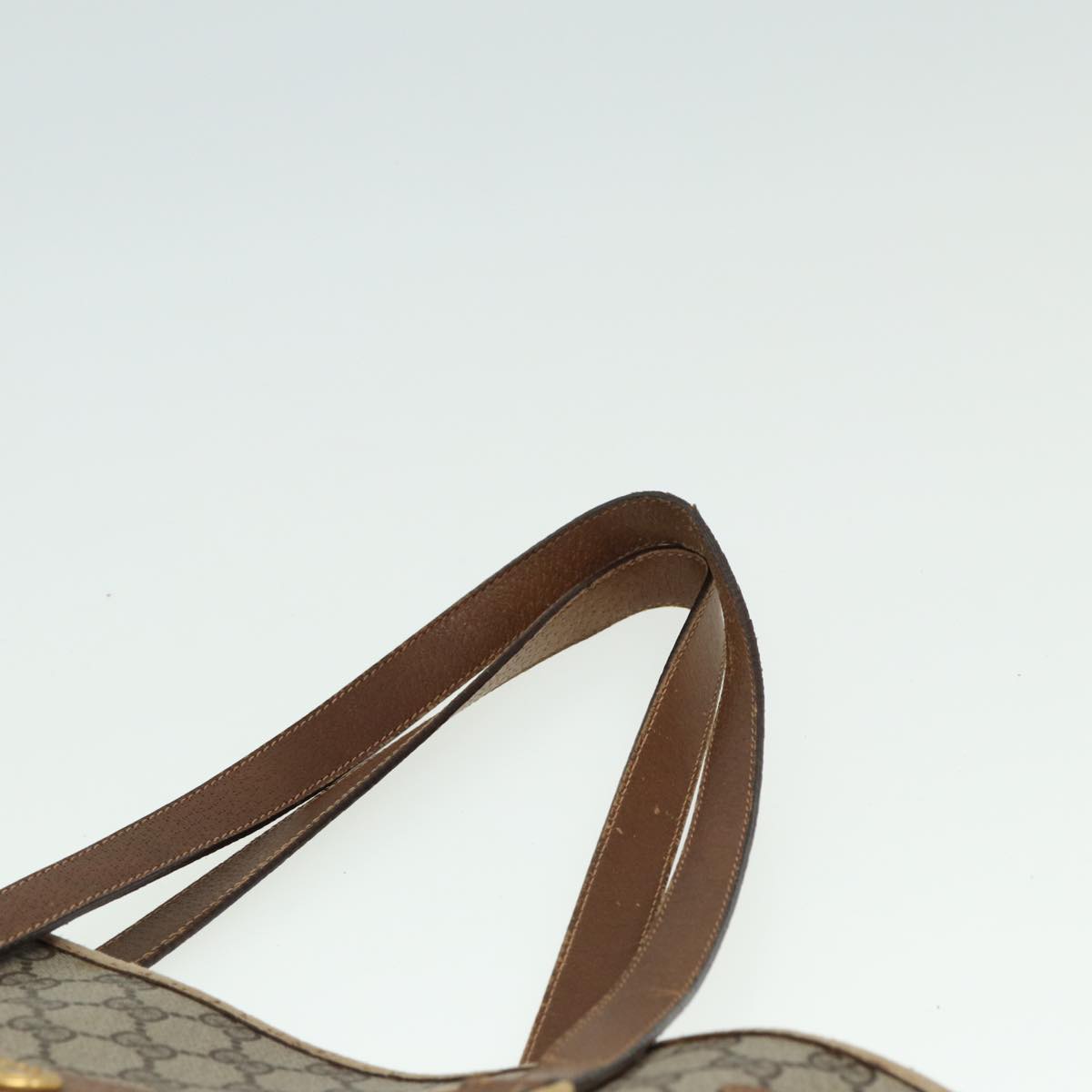 GUCCI GG Supreme Web Sherry Line Tote Bag PVC Beige Red 39 02 091 bs15336