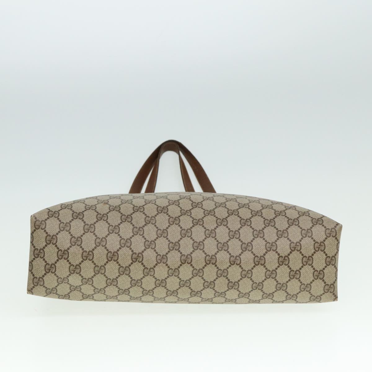 GUCCI GG Supreme Web Sherry Line Tote Bag PVC Beige Red 39 02 091 bs15336