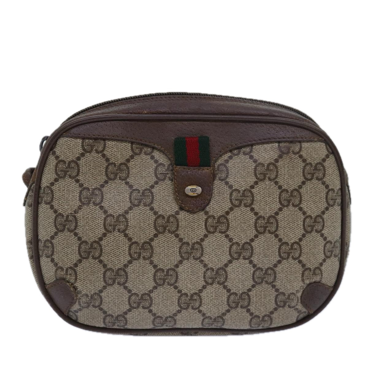GUCCI GG Supreme Shoulder Bag PVC Leather Beige 89 02 066 bs15441