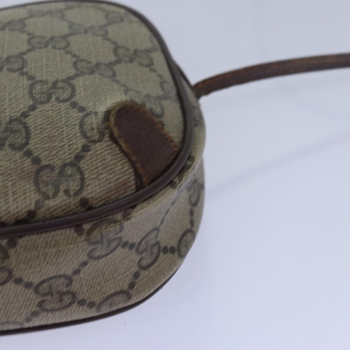 GUCCI GG Supreme Shoulder Bag PVC Leather Beige 156 02 066 bs15442
