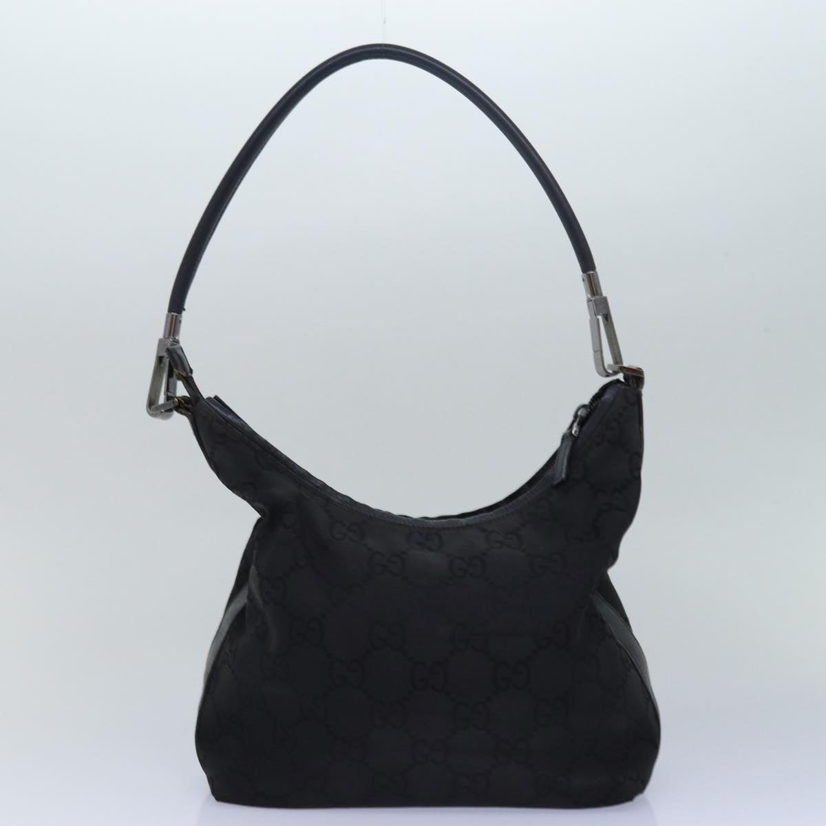 GUCCI GG Canvas Shoulder Bag Leather 2Set Brown Black bs15480