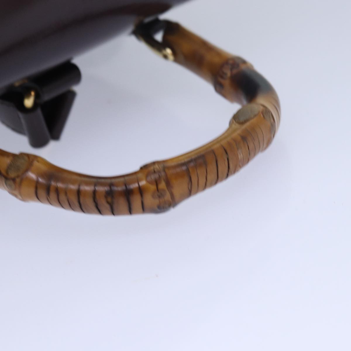 GUCCI Bamboo Shoulder Bag Leather Brown bs15496