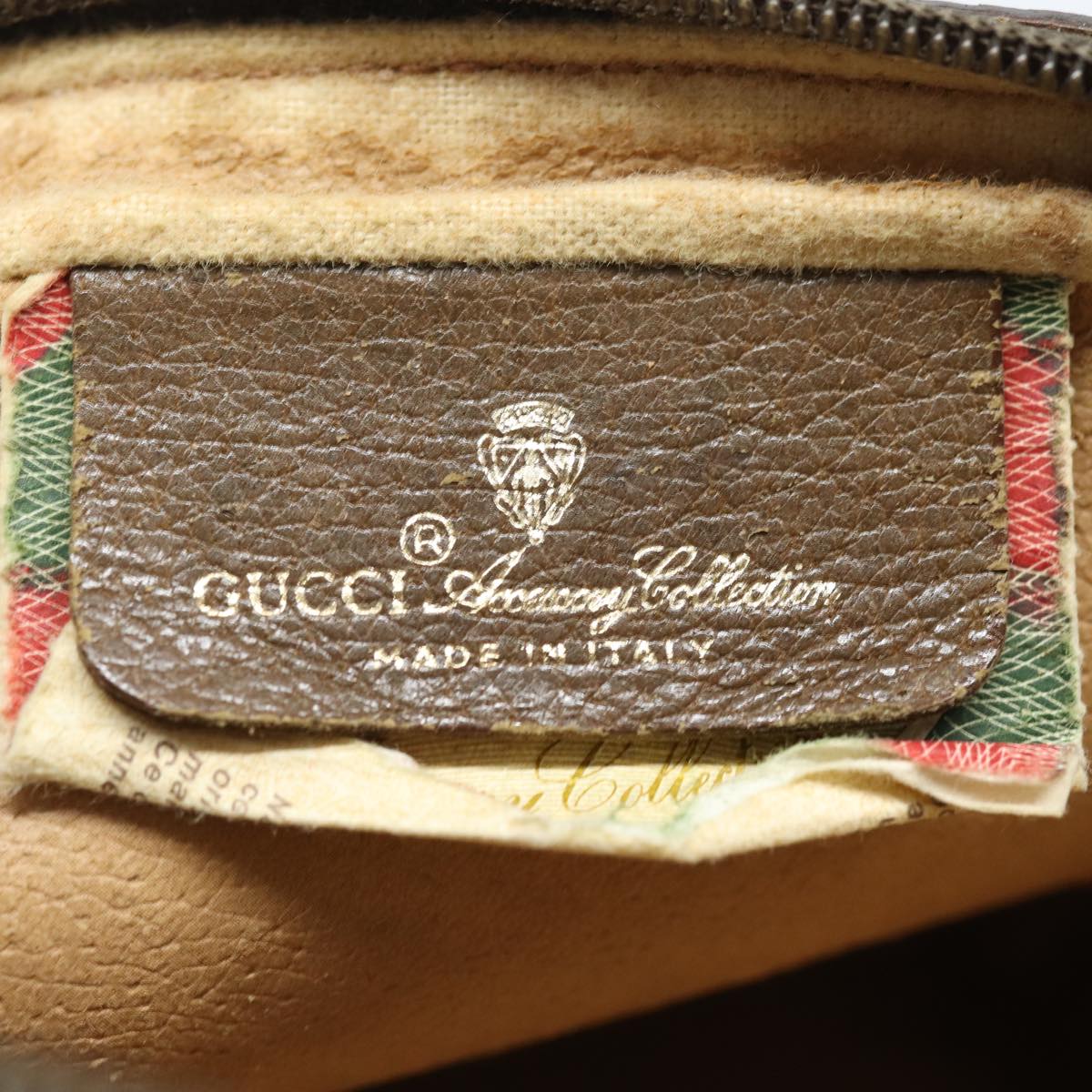 GUCCI GG Supreme Web Sherry Line Clutch Bag PVC Beige 89 01 012 bs15510