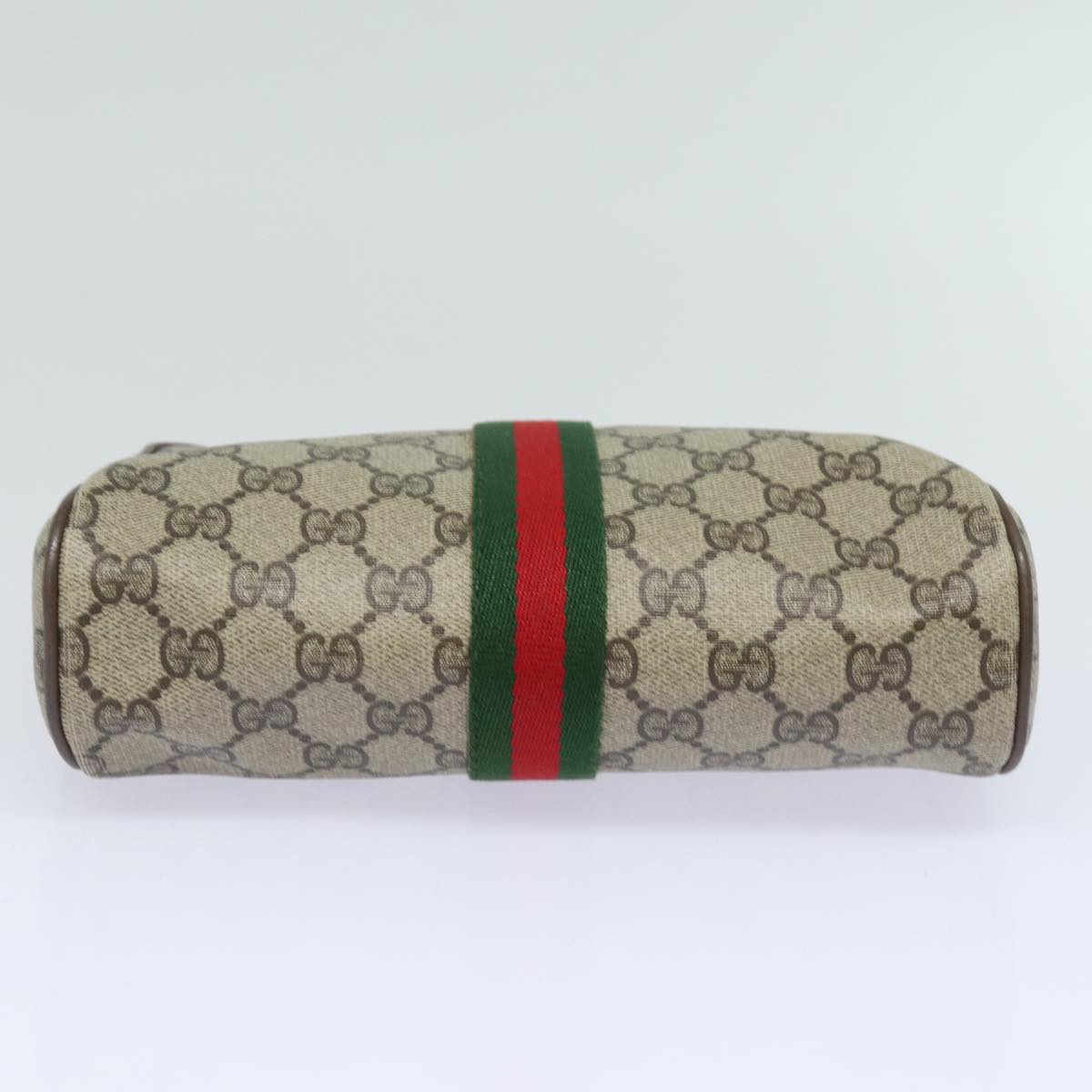 GUCCI GG Supreme Web Sherry Line Clutch Bag PVC Beige 89 01 012 bs15510
