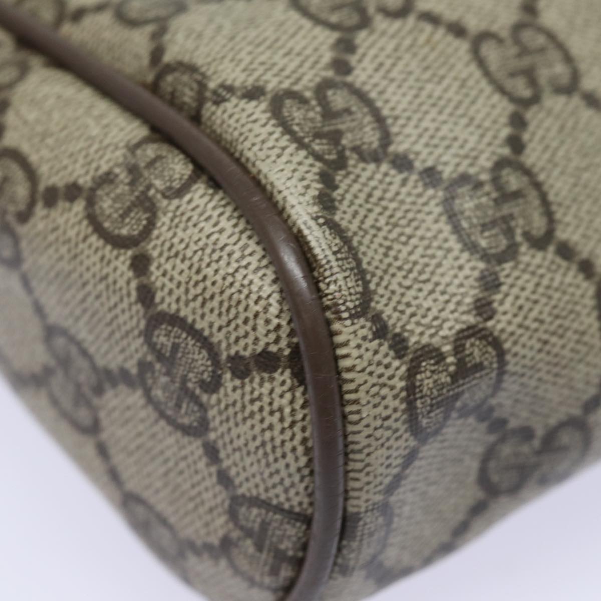GUCCI GG Supreme Web Sherry Line Clutch Bag PVC Beige 89 01 012 bs15510