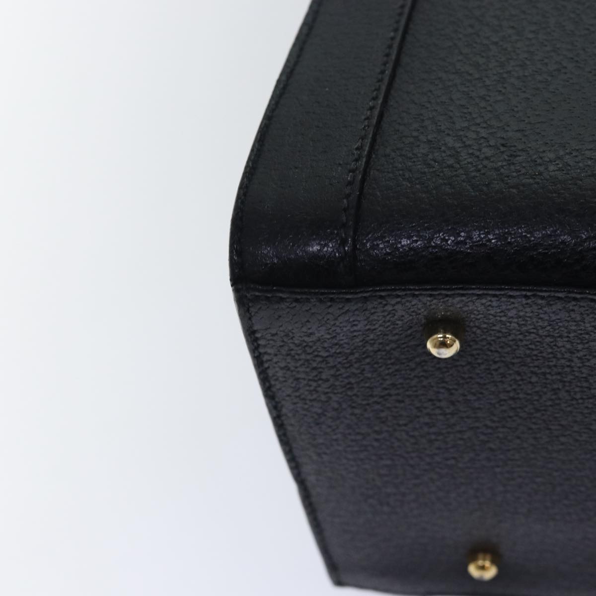 GUCCI Bamboo Hand Bag Leather Black 002 1186 0250 bs15616