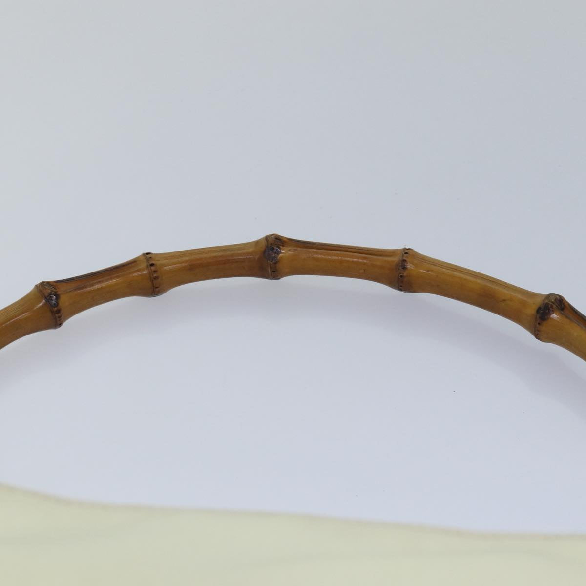 GUCCI Bamboo Shoulder Bag Nylon 2way White bs15618