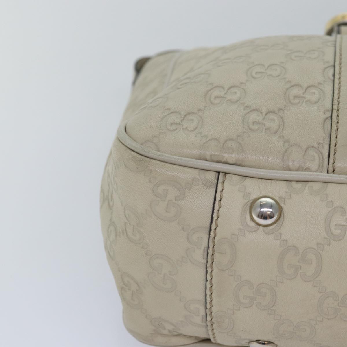 GUCCI GG Canvas GG Twins Guccissima Tote Bag White bs15619