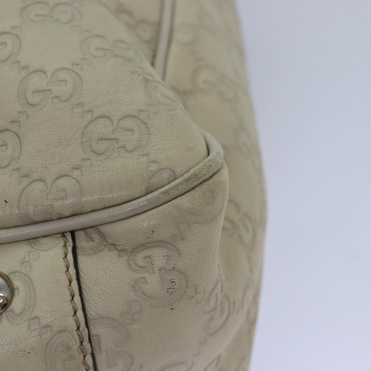 GUCCI GG Canvas GG Twins Guccissima Tote Bag White bs15619