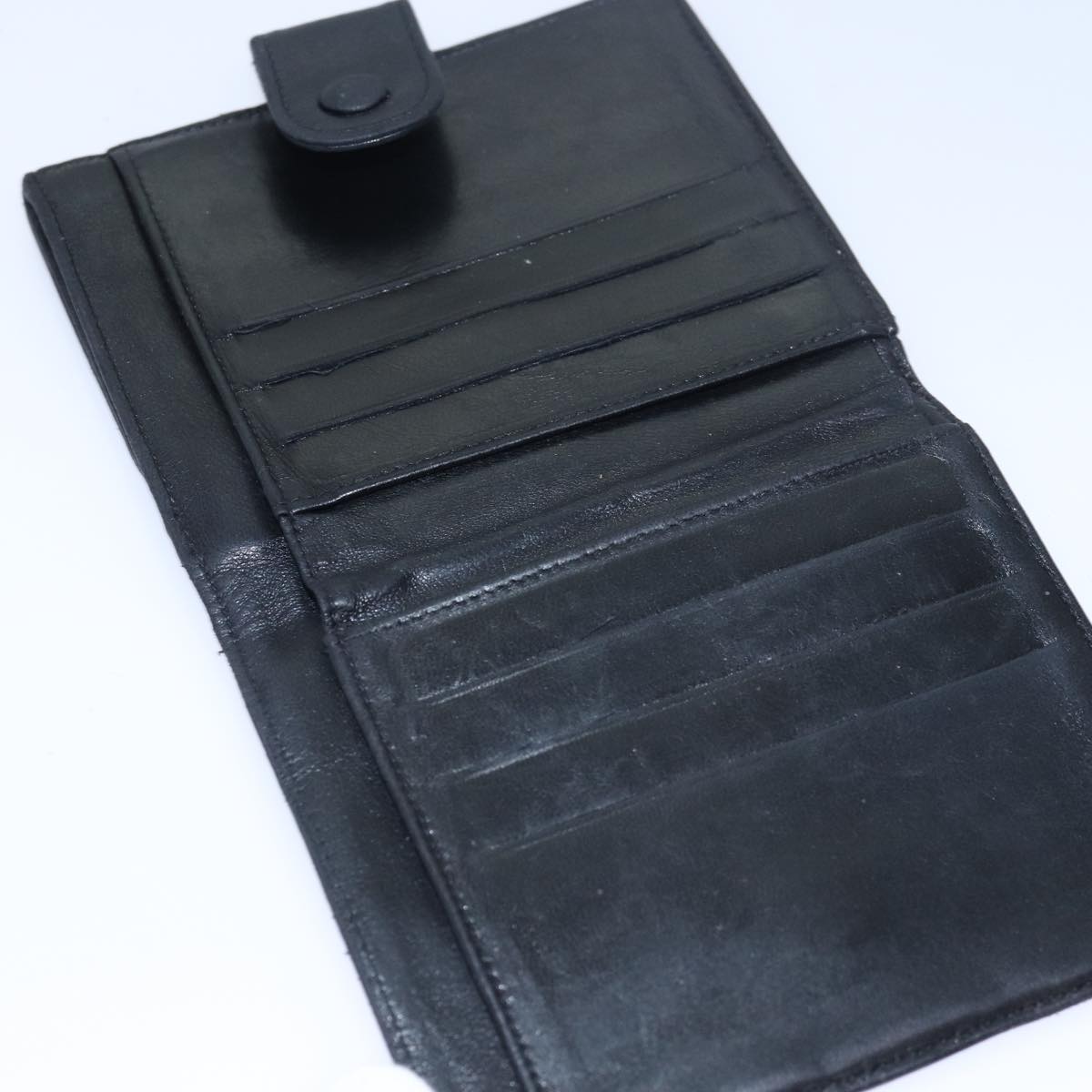 CHANEL Wallet Leather Black CC bs15653