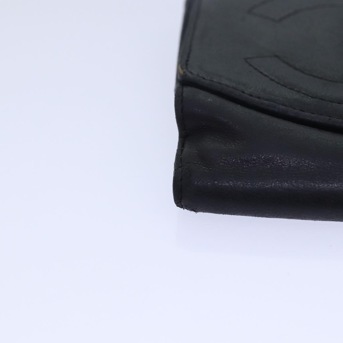 CHANEL Wallet Leather Black CC bs15653