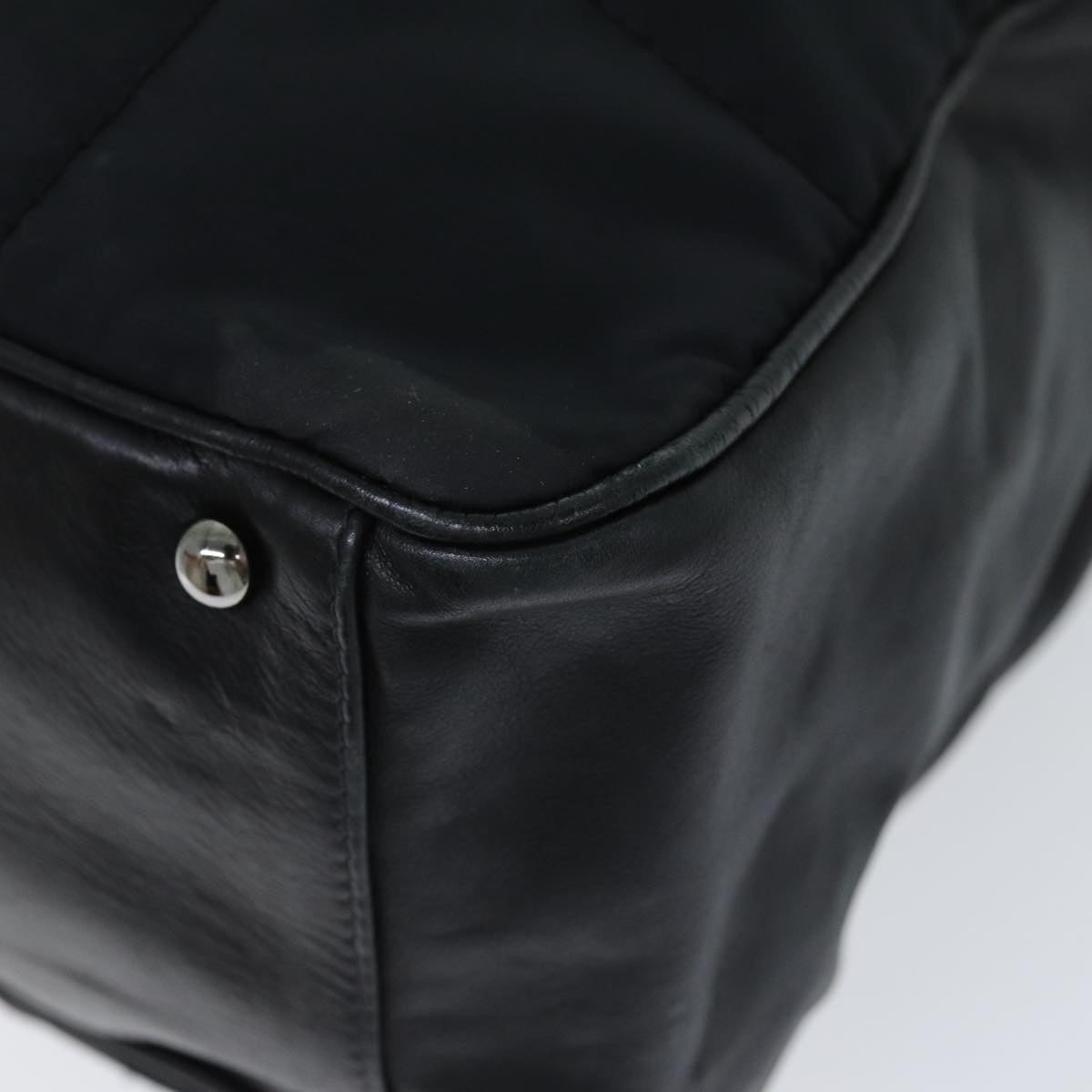 CHANEL Choco Bar Hand Bag Enamel Black CC bs15702