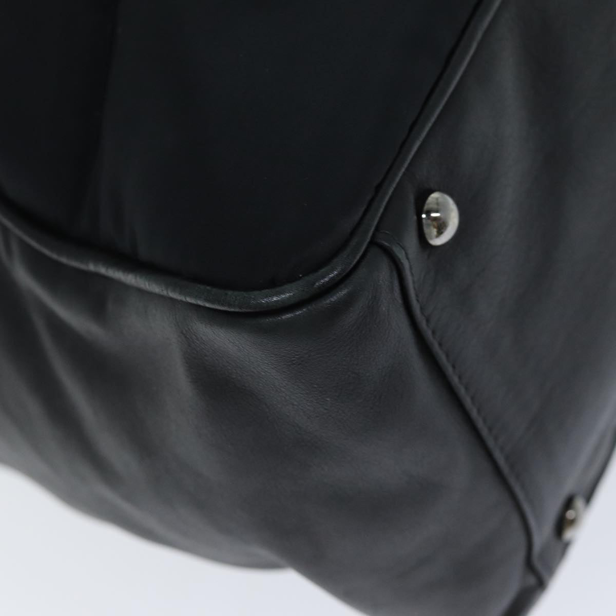 CHANEL Choco Bar Hand Bag Enamel Black CC bs15702