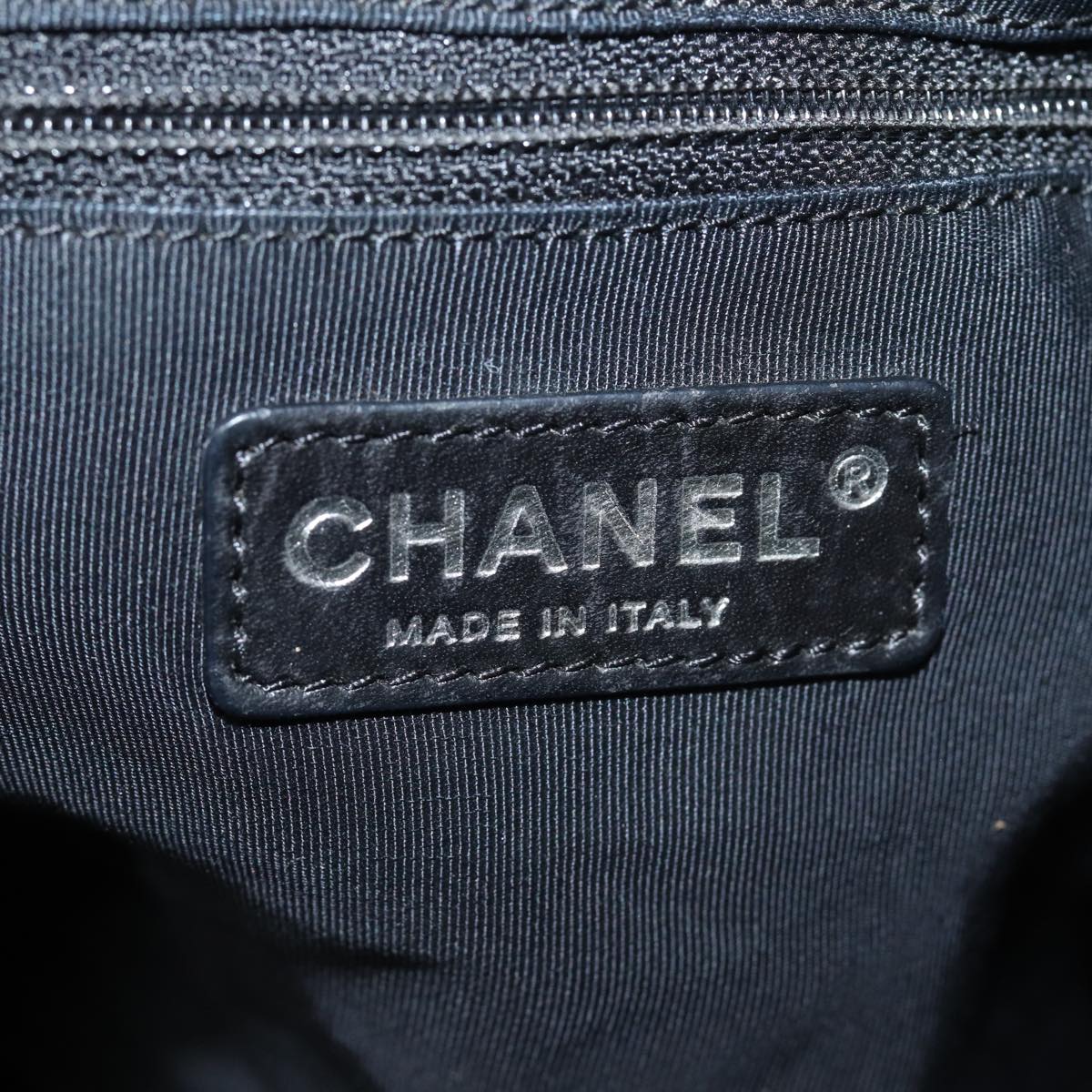 CHANEL Unlimited Hand Bag Nylon Silver CC bs15705