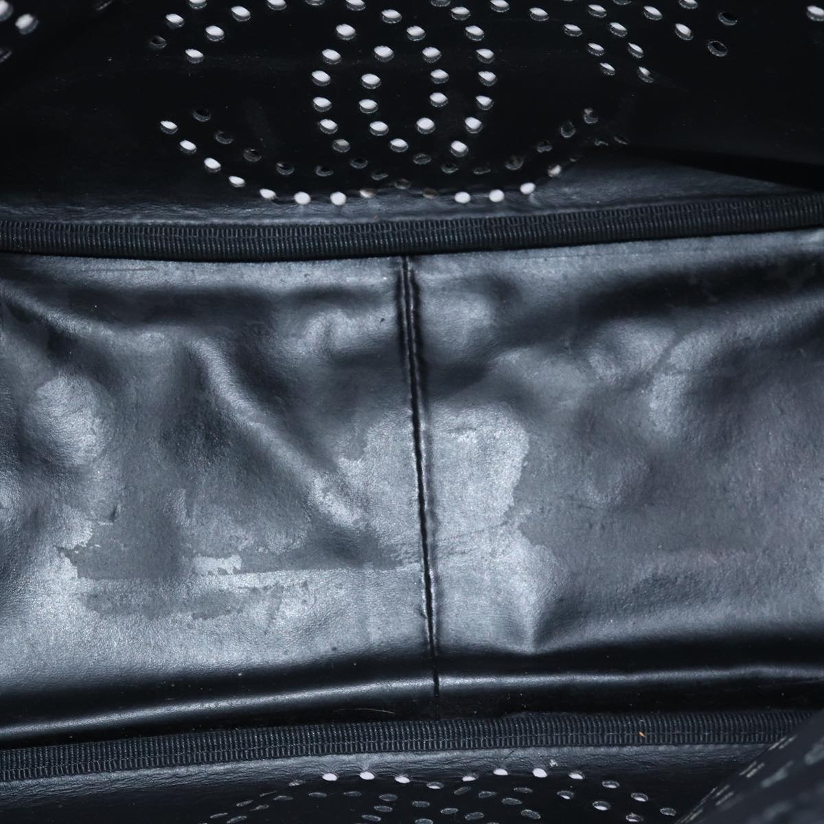 CHANEL Chain Triple Coco Tote Bag Enamel Black CC bs15708