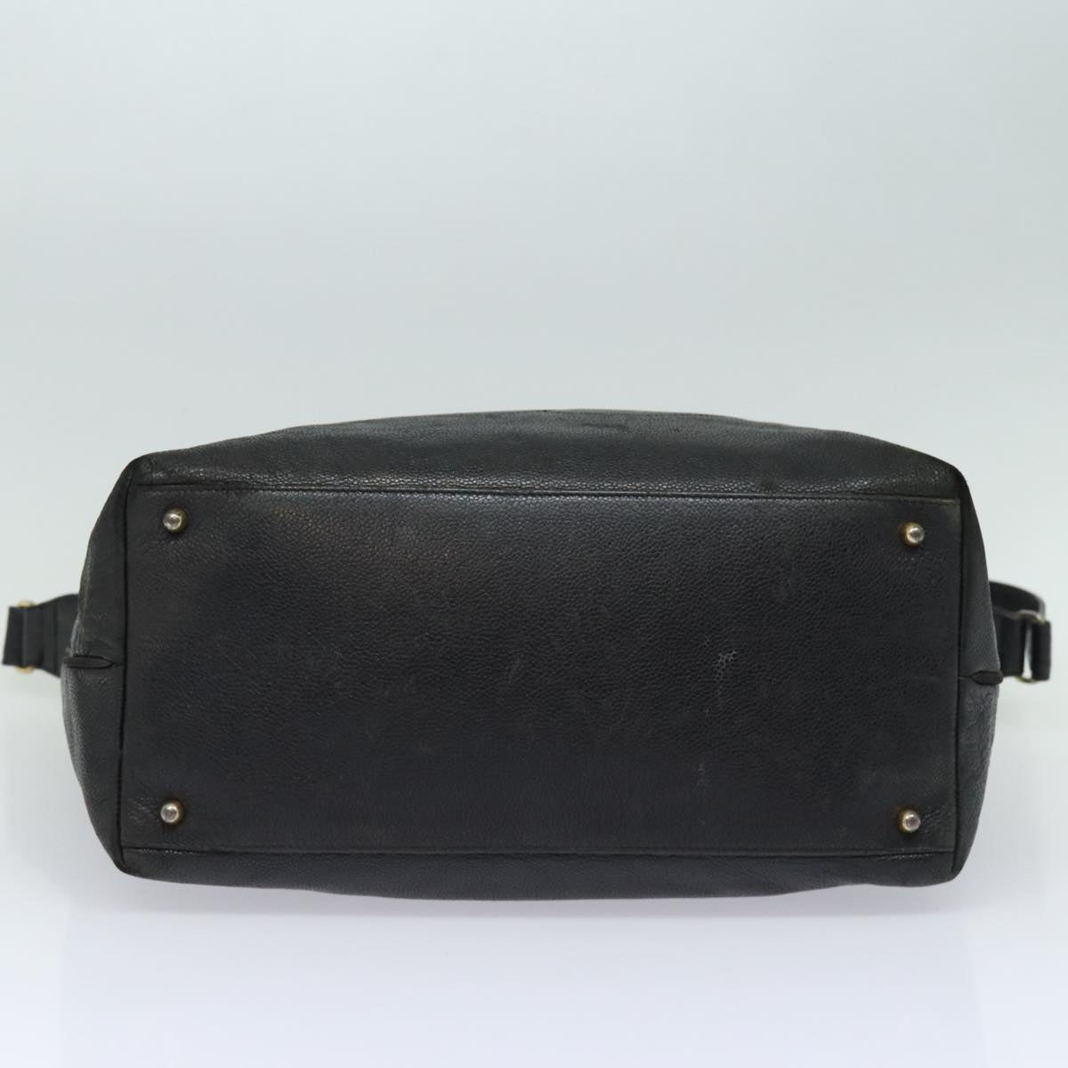 CHANEL COCO Mark Shoulder Bag Caviar Skin Black CC bs15856
