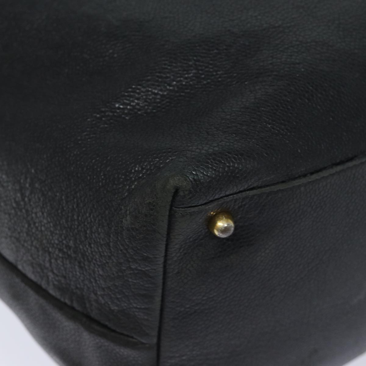 CHANEL COCO Mark Shoulder Bag Caviar Skin Black CC bs15856