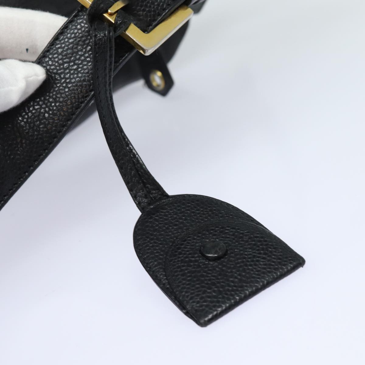 CHANEL COCO Mark Shoulder Bag Caviar Skin Black CC bs15856
