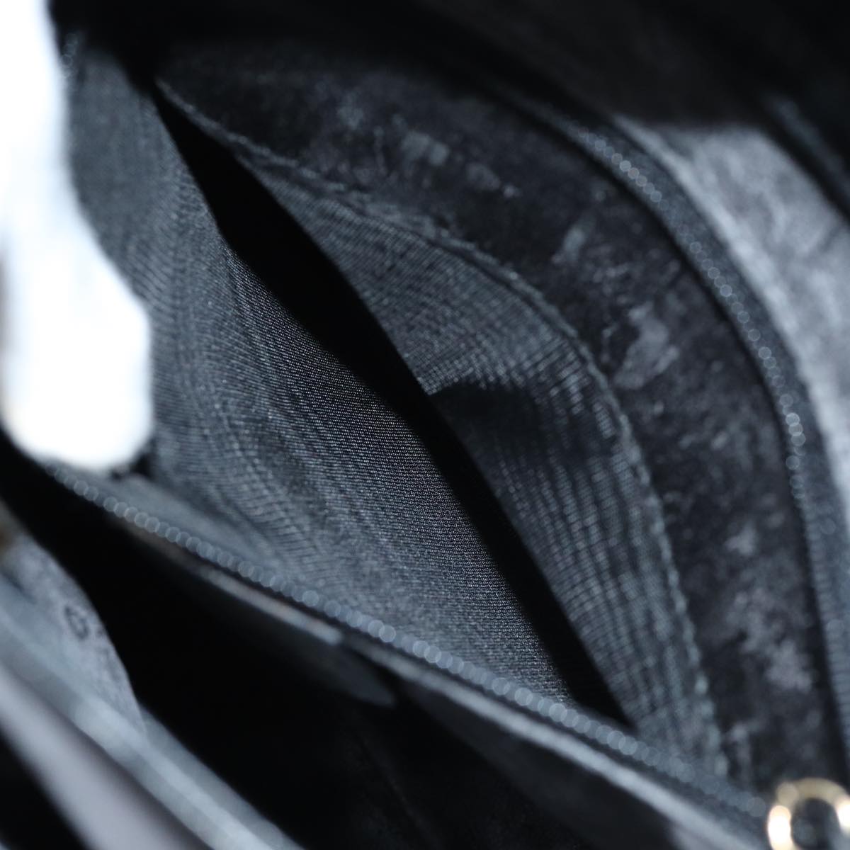 GUCCI Bamboo Hand Bag Leather 2way Black bs15878