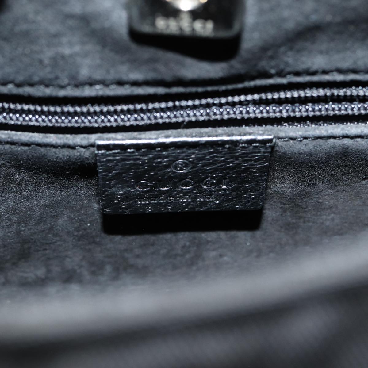 GUCCI Bamboo Hand Bag Nylon Black 001 3739 bs15883
