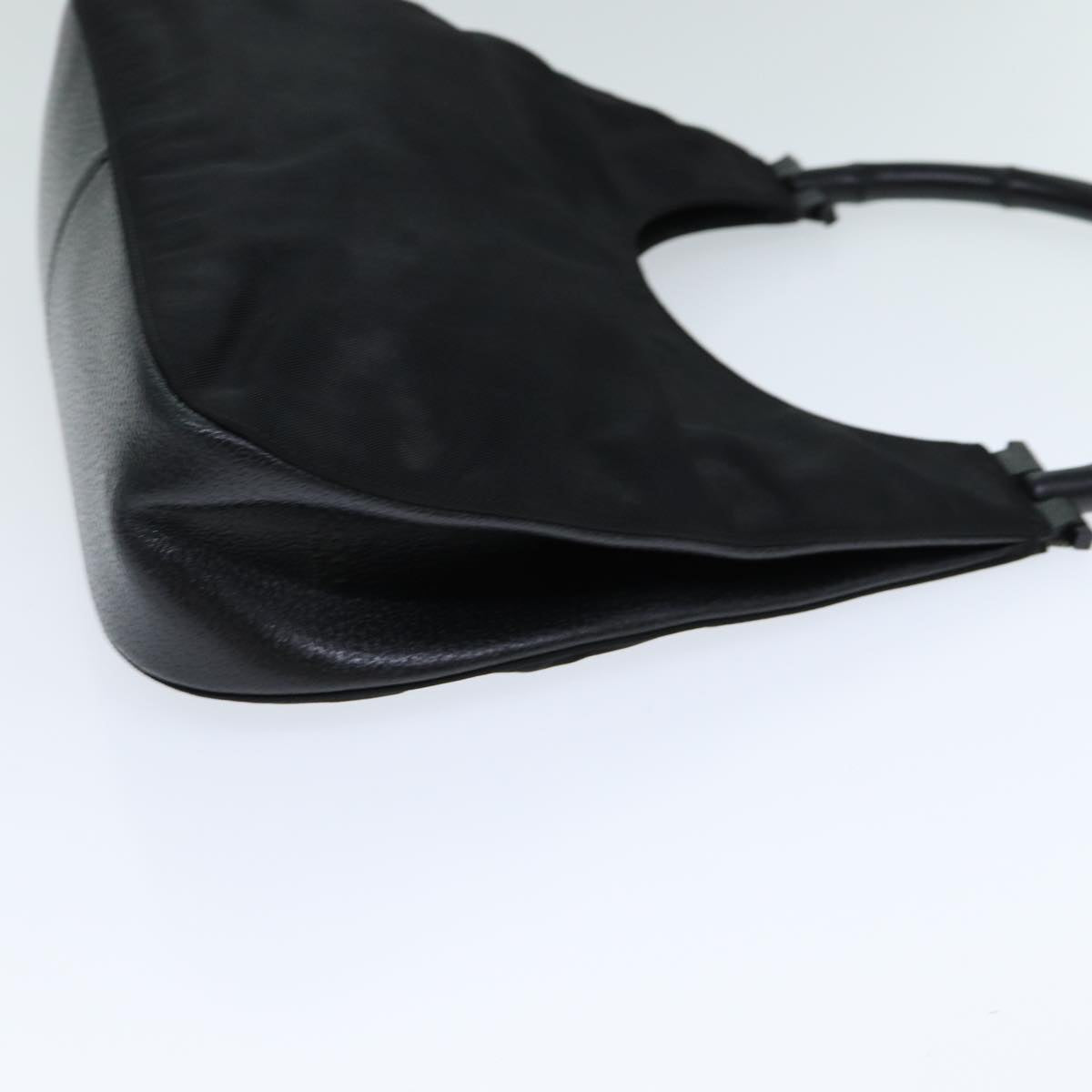 GUCCI Bamboo Hand Bag Nylon Black 001 3739 bs15883