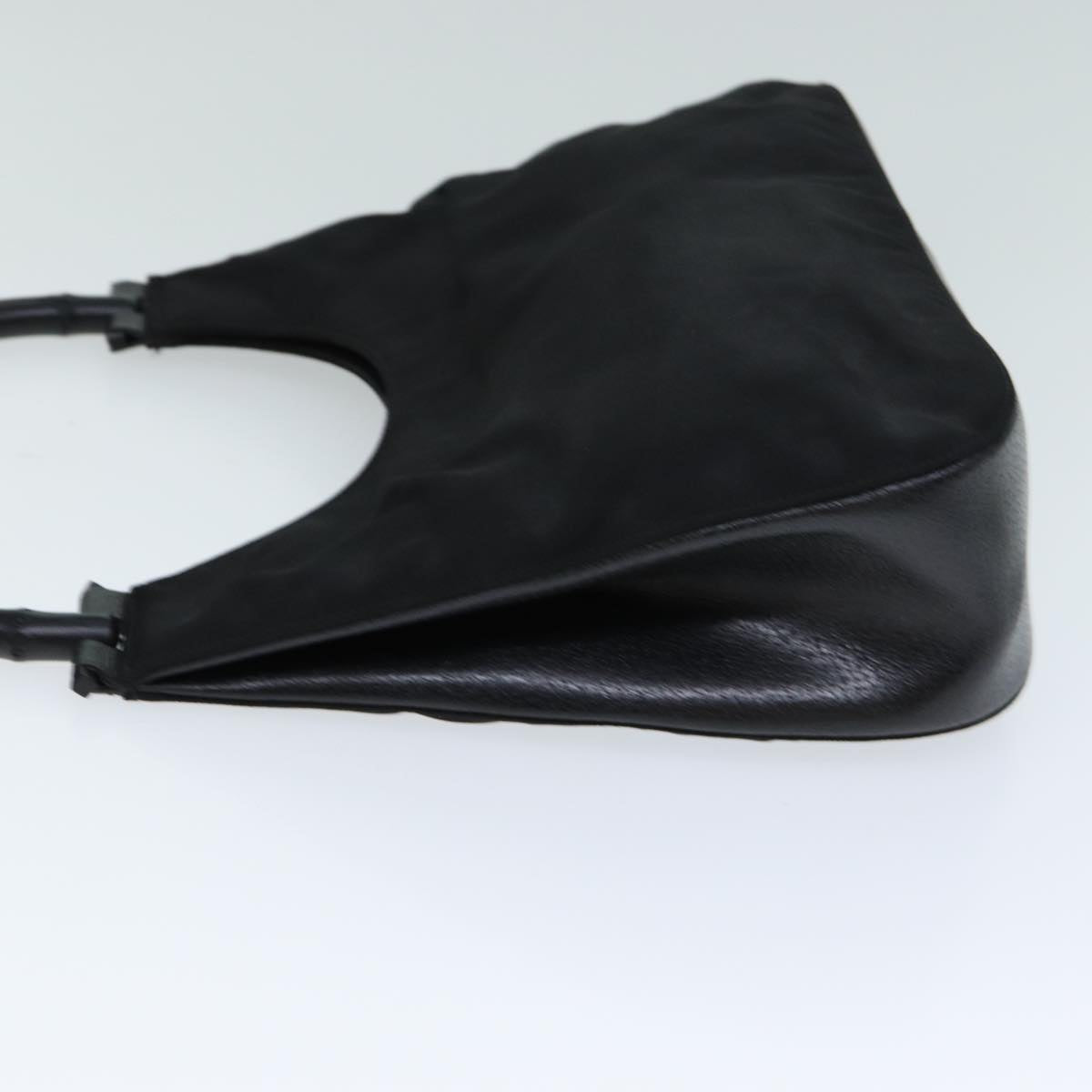 GUCCI Bamboo Hand Bag Nylon Black 001 3739 bs15883