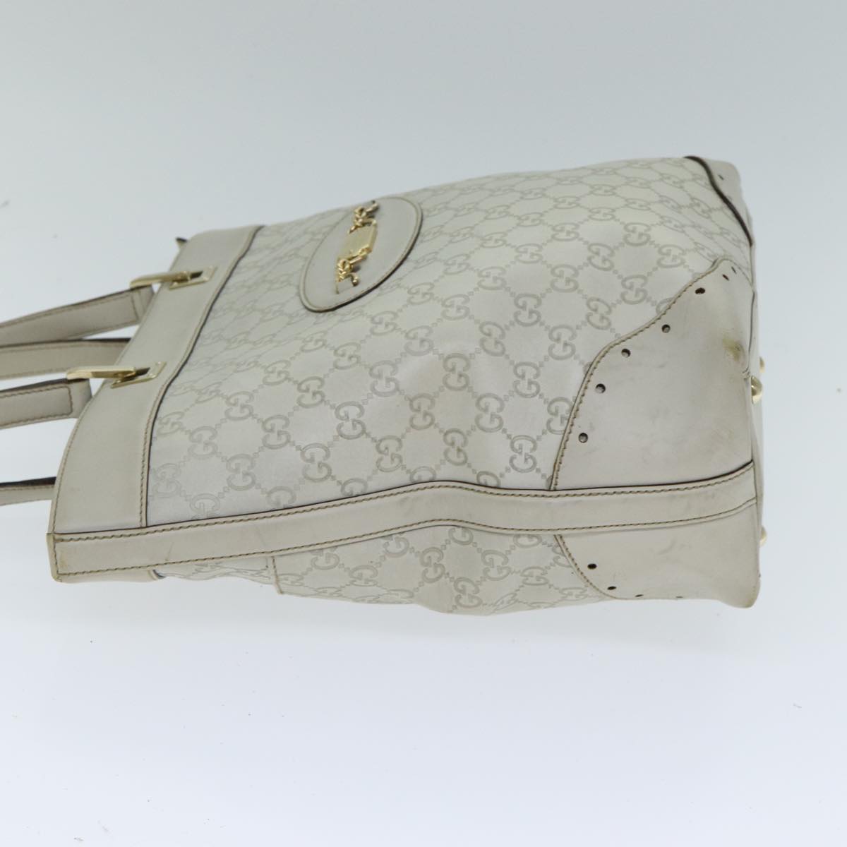 GUCCI GG Canvas Guccissima Tote Bag White 145984 bs15884
