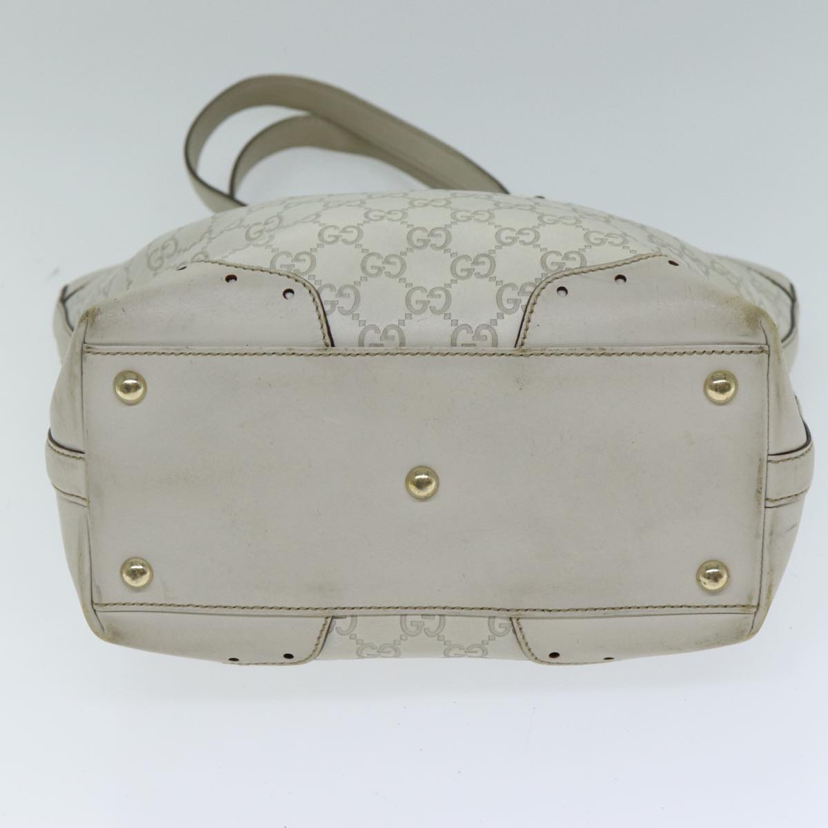 GUCCI GG Canvas Guccissima Tote Bag White 145984 bs15884